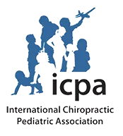 Logo featuring stylized figures above the text “ICPA International Chiropractic Pediatric Association.